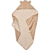 vertbaudet Kapuzenhandtuch Baby Badecape LOVELY LEO aus Musselin