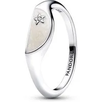 Pandora Silberring 193325C01, Siegelring für Damen Halbiert Emaille Silber