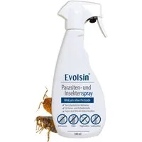Evolsin Insektenspray Parasiten- und Insektenspray - Ohne Insektizide – Für Innen & Außen, 500 ml