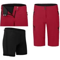 Bergson Fahrradhose VINA Bermuda Damen 2in1 Radshorts (mit gepolsterter Innenhose), robust, elastisch
