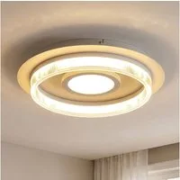 GLOBO LIGHTING LED Deckenleuchte, LED-Leuchtmittel fest verbaut, Warmweiß, Deckenleuchte Deckenlampe LED Wohnzimmerlampe sandfarben weiß D 39 cm