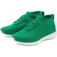 LASCANA Slipper, Halbschuh, Turnschuhe, Slip-On-Sneaker, bequem, Sneaker zum Reinschlüpfen mit elastischen Schnürbändern ultraleicht VEGAN