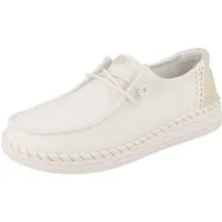 Hey Dude HEY DUDE Wendy Espadrille Damen Schlupfsneaker weiß Textil - Größe: Slipper Wechselfußbett