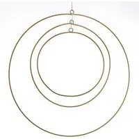 MARELIDA Dekoobjekt Dekoringe Metallringe mit Aufhängeösen DIY Basteln 50/40/30cm gold (3 St)