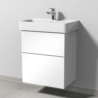 Sanipa 3way Waschtischunterbau zu Laufen Pro S Waschtisch mit 2 Auszügen, Weiß-Glanz SF78578