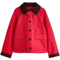 Next Kurzjacke Verkürzter Trenchcoat mit Cordkragen (1-St)