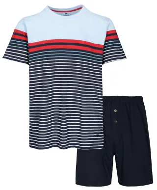 BASEFIELD - He.-Shorty Ringel indigo/red/sky - Gr. - 3XL