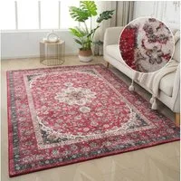 OTTO home Teppich Omar, Druckteppich, orientalisches Design, mehrfarbig, bedruckt, rechteckig, Höhe: 13 mm, Orient-Optik, Vintage Design, weich, Wohnzimmer, Schlafzimmer
