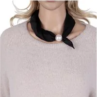 MIRROSI Nickituch Schmales Halstuch mit magnetischem Clip, Damen Halstuch deal für Frühling,Sommer, Herbst
