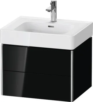 Duravit XSquare Waschtischunterbau wandhängend Schwarz Hochglanz 584x470x397 mm - XS4378040400000 XS4378040400000