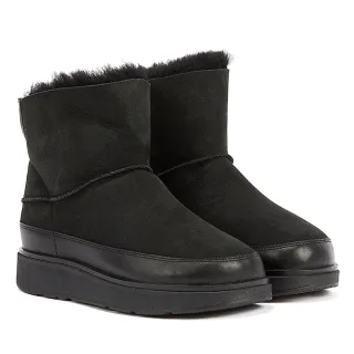 FitFlop Shearling Women's Schwarze Stiefel