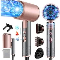 ibettertec Haartrockner Haartrockner Föhn Ionen,klappbar,mit 3 Stylingdüse, 2400 W, Schnelltrocknen Hair Dryer Mit 6 Temperatureinstellungen, Reiseföhn Hairdryer Frisuren Zubehör Reisehaartrockner