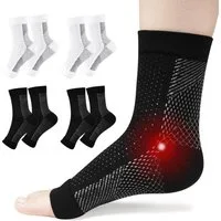 LuxusKollektion Sprunggelenkbandage Neuropathie Socken 4 Paar Sprunggelenkbandage Kompressionssocken