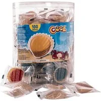 COOL Süßigkeit, Cool Schleckmuscheln Frucht und Cola Geschmack 4fach sortiert 965g