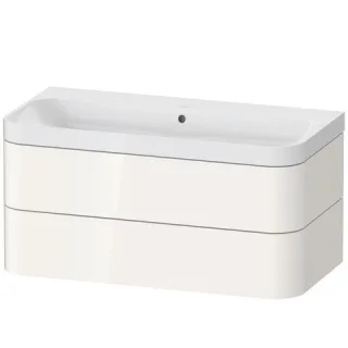 Duravit Happy D.2 Plus c-shaped Set wandhängend Weiß Hochglanz 975x490x480 mm - HP4348N2222 HP4348N2222
