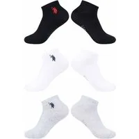 U.S. Polo Assn. Socken USNoaah Sneaker 6er Pack – Kurzsocken Baumwolle unisex Niedrige Socken mit elastischem Bund und Logo
