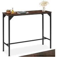 tectake Esstisch Bartisch (1-St., 1 tlg), Schmaler Bartisch im minimalistischen Industrie-Look