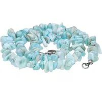 Lebensquelle Plus Gliederkette Larimar Splitterkette, 45 cm + Verschluss