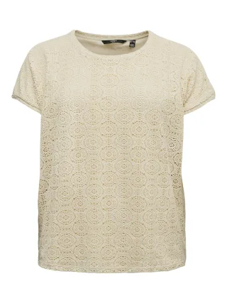 VERO MODA CURVE - VMCMAYA AVA SS TOP JRS VO CUR Birch - Gr. - 50
