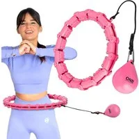 ONE FITNESS Hula-Hoop-Reifen Hula Hoop mit Gewicht Fitnessgerät Sportgerät Fitnessring, verstellbar