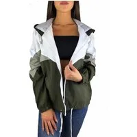 Worldclassca Windbreaker Worldclassca Damen Windbreaker Festival Jacke 90s Blouson Regen Kapuzenjacke Sport Hoodie Übergangsjacke Wasserabweisend XS-XL