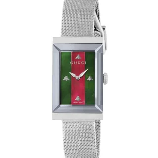 Gucci G-Frame Damenuhr YA147401 - Eleganter silberner Zeitmesser