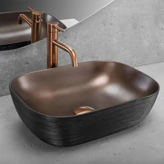 Neuesbad Aufsatzwaschtisch Belinda COPPER BRUSH / Black NB1RE109381