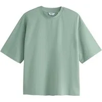 Next T-Shirt Kastiges T-Shirt aus schwerem Stoff (1-tlg)