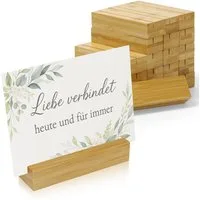 ECENCE Tischkartenhalter 20x Tischkartenhalter Tischnummern Hochzeit, Card, (20-tlg)