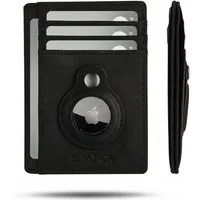 SLIMJACK Mini Geldbörse Apple AirTag Wallet - Herren - echt Leder - RFID-Schutz - Cardholder (Slim Wallet), - Kleiner Geldbeutel - Portemonnaie - Kartenhalter - Kreditkartenetui