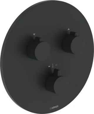 Hansa FM-Set f. zwei Abgänge HANSAEASYMIX, 8872 Rosette rund Matt-Schwarz, 8872905233 8872905233