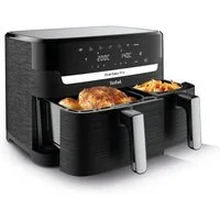 Tefal Heißluftfritteuse Jamie Oliver by Tefal Doppelkammer Heißluftfritteuse EY901, 2700 W, Zwei Schubladen, Sync-Funktion und 7 Garprogramme