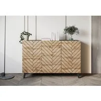 Home affaire Sideboard Phuket, Front MDF, Modernes Sideboard mit 6 Fächern, Breite 120 cm
