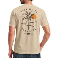 Neverless Print-Shirt Herren T-Shirt Backprint Palmen Aufdruck Sommer Grafikshirt Urlaub mit Print