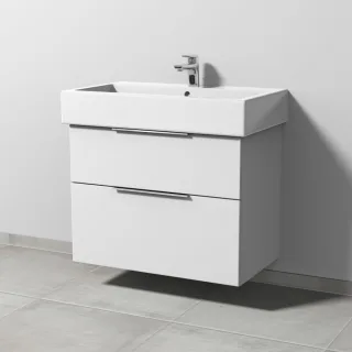 Sanipa 3way Waschtischunterbau zu Duravit Vero Waschtisch mit 2 Auszügen, Weiß-Soft UM71743