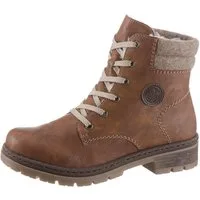 Rieker Winterboots Winterstiefelette, Blockabsatz, in trendiger Used-Optik