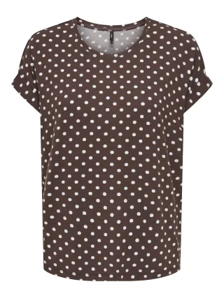 ONLY - ONLMOSTER S/S AOP TOP CS JRS Chocolate Martini - Gr. - S