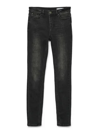 VERO MODA - VMFLASH MR SKINNY JEANS LI111 GA NOOS Black Denim - Gr. - 32
