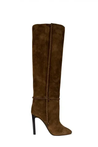 Saint Laurent Mica Stiefel Braun