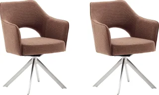 MCA furniture 4-Fußstuhl "Tonala" (Set) 2 Stk.(2er-Set), 180 drehbar, Belastbarkeit 120 kg, Sitzhöhe ca. 49 cm