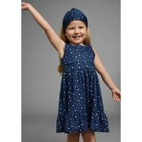 KIDSWORLD Jerseykleid 2tlg. Shirtkleid + Haarband im niedlichen Sternen-Allover (Set, 2-tlg., 2) festliche Anlässe, knielang, verspielter Stil, aus Baumwolle