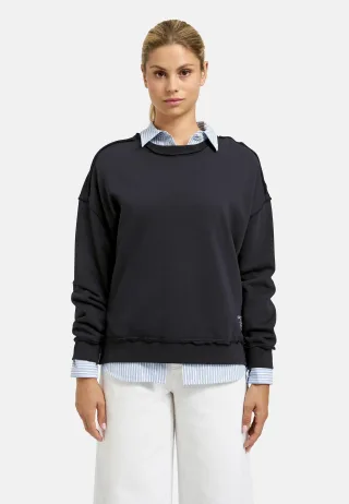 Smith&Soul - Oversize Sweatshirt Backpatch marine - Gr. - S