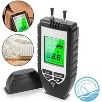 STAHLWERK Feuchtigkeitsmesser FM-60 ST Holz Baustoffe Feuchtigkeitsmessgerät, (Set, Einzelartikel), beleuchtetes LCD-Display