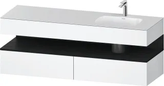 Duravit Qatego Einbauwaschtisch mit Konsolenwaschtischunterbau Weiß Matt 1600x550x600 mm - QA4796016 QA4796016180000
