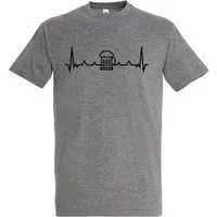 Youth Designz Print-Shirt Heartbeat Bier Herren T-Shirt mit lustigem Logo Aufdruck