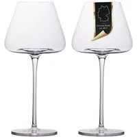 Intirilife Weinglas, 2-tlg., Glas, 2x Wein Glas 600ml Rotwein Glas Kelch Spülmaschinenfest Kristallglas