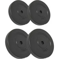 vidaXL Gewichteplatten Hantelscheiben 4 Stk. 30 kg Zement, (1-tlg)