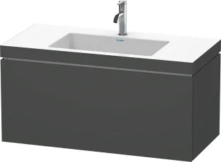 Duravit L-Cube c-bonded Set wandhängend Graphit Matt 1000x480x500 mm - LC6918O4949 LC6918O4949