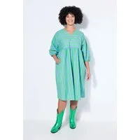 Angel of Style Jerseykleid Midikleid A-Linie Streifenmix 3/4-Ballonärmel