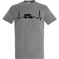 Youth Designz T-Shirt Camping Herzschlag Herren Shirt mit lutsigem Frondruck